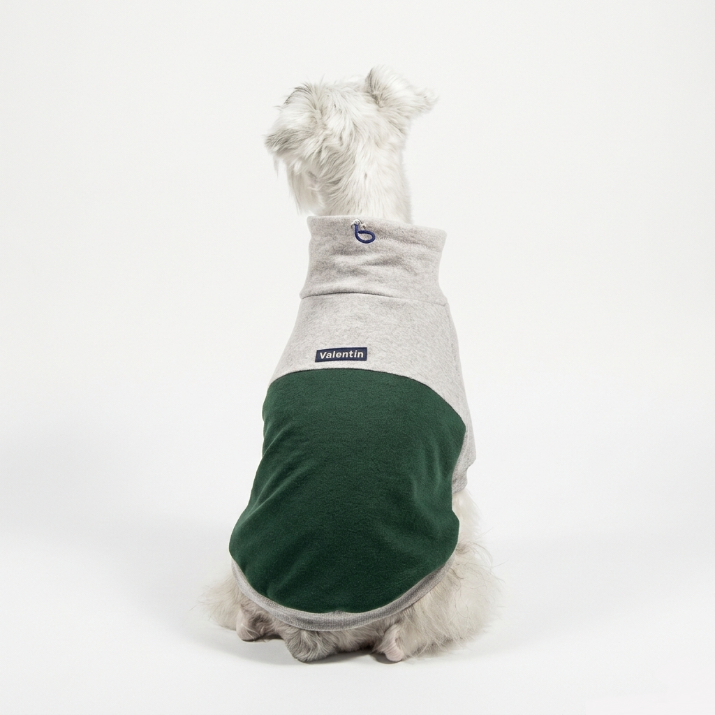 Suéter cuello tortuga DuoLove - Gris y Verde