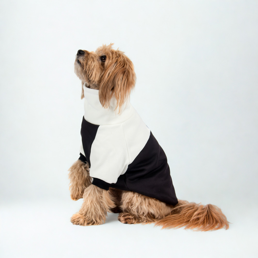 Suéter cuello tortuga DuoLove - Negro y Crema