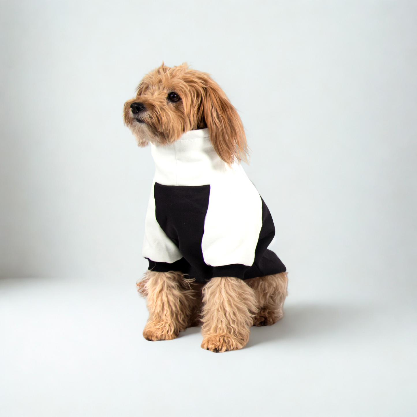 Suéter cuello tortuga DuoLove - Negro y Crema