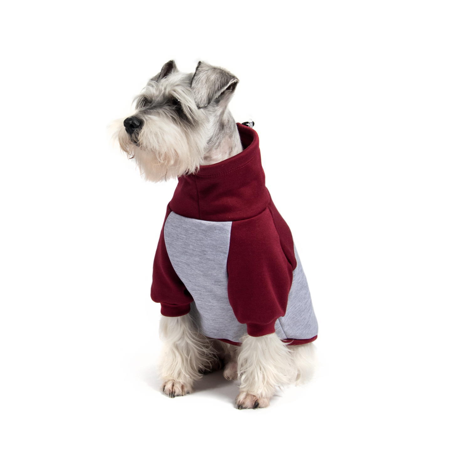 Suéter cuello tortuga DuoLove - Bordó y gris