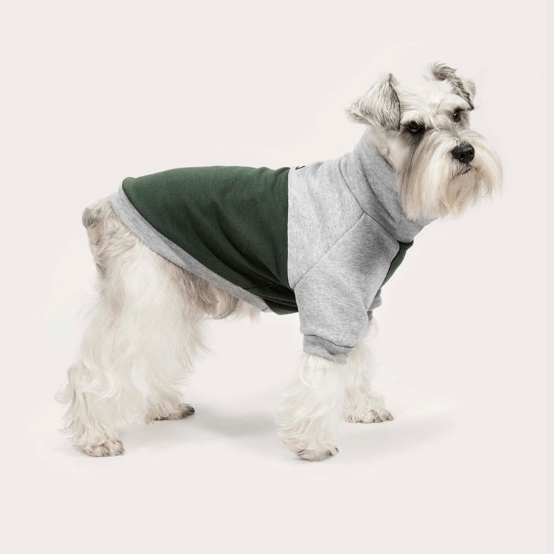 Suéter cuello tortuga DuoLove - Gris y Verde