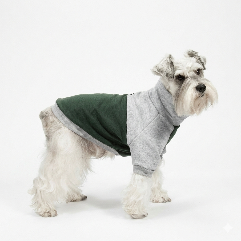 Suéter cuello tortuga DuoLove - Gris y Verde