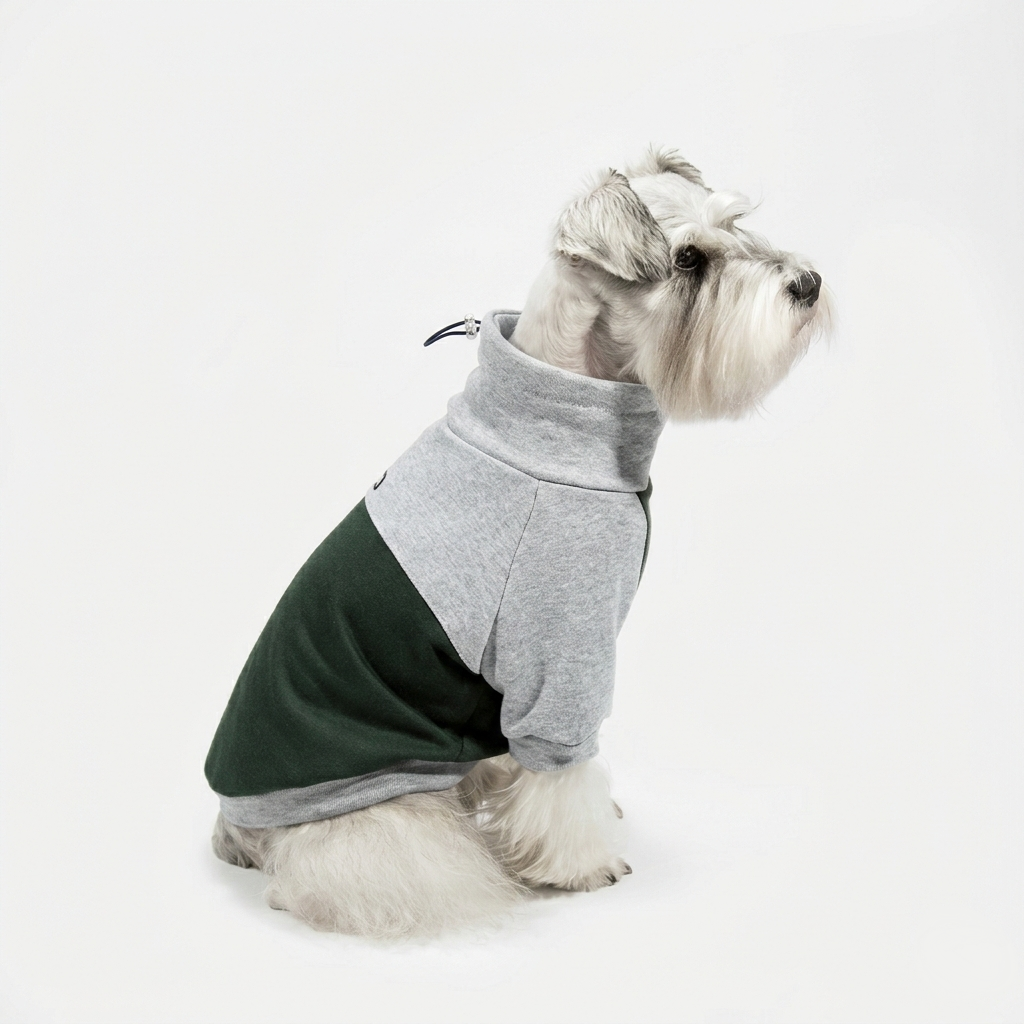 Suéter cuello tortuga DuoLove - Gris y Verde